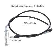 Juego de cables de freno de tambor delantero de 50,5 pulgadas, de acero inoxidable, repuesto para YFA1 Breeze YFM250 Moto4 f54