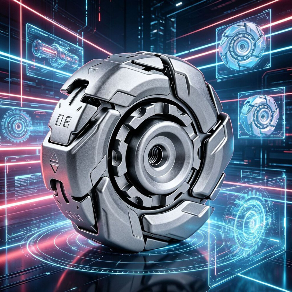 (Silver) Metal With Gyroscopes Rotation Design For Stress Relief Enhancement Focus And