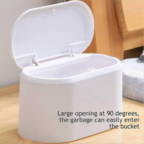 Mini Office Creative Plastic Covered Trash Can Kitchen Living Room Student Dormitory Trash Press