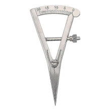 1 Stück Metall-Zahnmessschieber, Zahnmessschieber, Ellbogen-Zahnmessschieber, zahnärztliches Labor-Orthopädie-Werkzeug, Knochenmessschieber