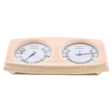 Houten sauna-vochtigheidsmeter met thermometer - Dubbele functie voor stoomruimte en thuisspa