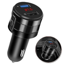 Trasmettitore FM Bluetooth per auto, doppia presa di ricarica USB, adattatore AUX, vivavoce, ricarica rapida