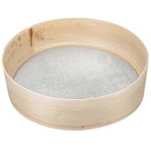 Tamiz de harina doméstico, tamiz de mano, colador de harina de madera, tamiz para hornear
