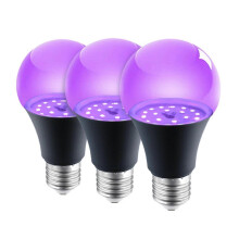 Lot de 3 ampoules noires, 10 W (équivalent 800 W) pour body painting, soirées en club, affiches néon, éclairage d'ambiance - GSL