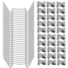 100 clips de fixation pour vitres de serre, clips de fixation en acier inoxydable pour fenĂŞtres de serre