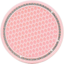 4 Pieces Car Coaster, 2.75 Inch Silicone Non-Slip Crystal Car Coaster, Car Interior Accessories, GM Coaster Mat (Light Pink)