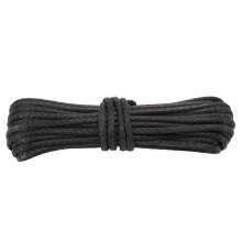 Cuerda de cabrestante de nailon negro de 15 m/50 pies para remolques, ATV y UTV de alta resistencia.