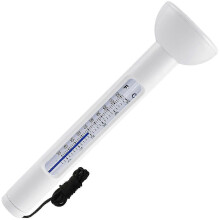 Drijvende zwembadthermometer, gemakkelijk af te lezen voor de watertemperatuur met touwtje, geschikt voor binnen- en buitenzwembaden en spa's. Nieuw