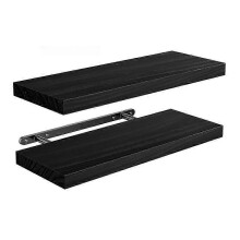 Étagères flottantes, lot de 2 étagères murales compatibles avec salle de bain, salon, chambre et cuisine, compatibles avec la décoration murale