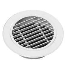 Geschikt voor 200 mm aluminiumlegering lamellenrooster, rond, enkelvoudig lamellenrooster, wind- en regenbestendig.