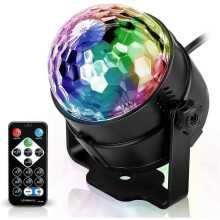 Spriak Discokugel Discolicht Partylicht Disco Licht Lichteffekte 7 Farbe Musikgesteuert LED DJ Licht Partybeleuchtung Party Lampe fr Halloween Weihnac