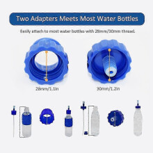 Dubbele adapter drinkslangset voor waterflessen, ideaal voor fietsen, wandelen, vissen, varen en kamperen.