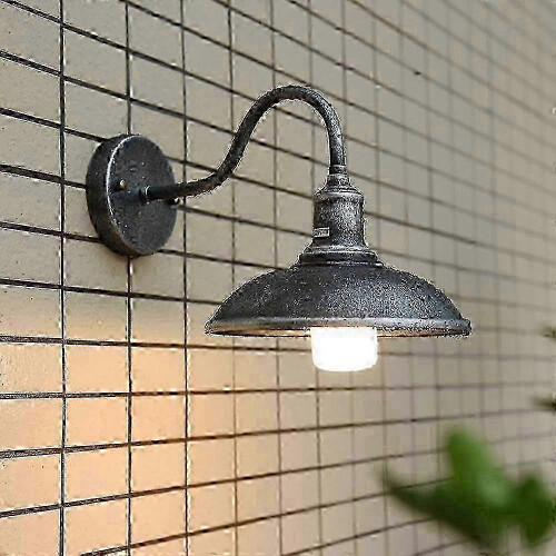 Applique da esterno a LED con collo d'oca, ideale per veranda, stile rustico e interni. 1