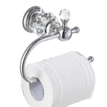 Modern messing badkameraccessoire – Kristalchromen toiletrolhouder
