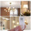 Nachttischlampe mit blauer Blume – Rosendesign aus Glas 5
