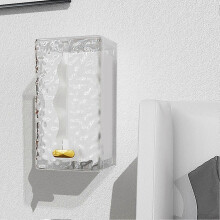 Bureau tissuehouder Multifunctionele tissue dispenser met gletsjerpatroon voor wandmontage in de badkamer f26
