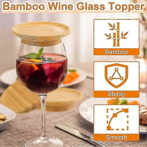 Entertaining Accessory Set, Bamboo Wine Glass and Board Topper 1