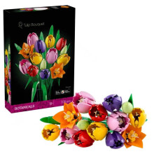 (Tulip) Building Bonsai Bouquet Block Assembly Toys For Diy Decor Enthusiasts Creative
