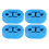 Universal 12mm Exhaust Hangers Blue Silicone 4PCS Short 2