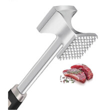 Ablandador de carne, mazo de carne de doble cara, herramienta de martillo de carne sólida y resistente compatible con ablandadores de carne.