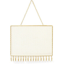Présentoir à bijoux suspendu avec poches transparentes 21x25cm
