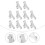 Aluminum Refrigerator Clips for Freezer Shelf Support 20pcs 3