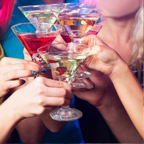 Bicchieri da vino in plastica trasparente per feste ed eventi, riutilizzabili. 1