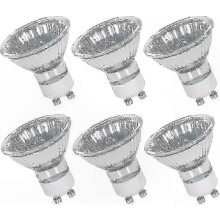 Ampoules halogènes GU10 50 W à intensité variable, blanc chaud, lot de 6 spots pour plafonniers 230 V
