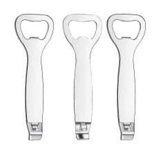 3-teiliger Flaschenöffner für 20-mm- und 13-mm-Fläschchen mit Klappverschluss aus Edelstahl