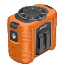 Draagbare heupventilator met zaklamp, 15000mAh oplaadbaar, veelzijdige nekventilator met licht, geschikt voor fietsen.