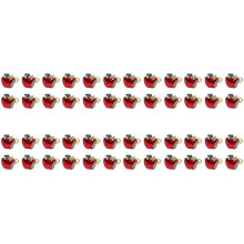 Lot de 48 ronds de serviette, motif pomme rouge, parfaits pour les mariages, dîners, banquets, Noël et anniversaires.
