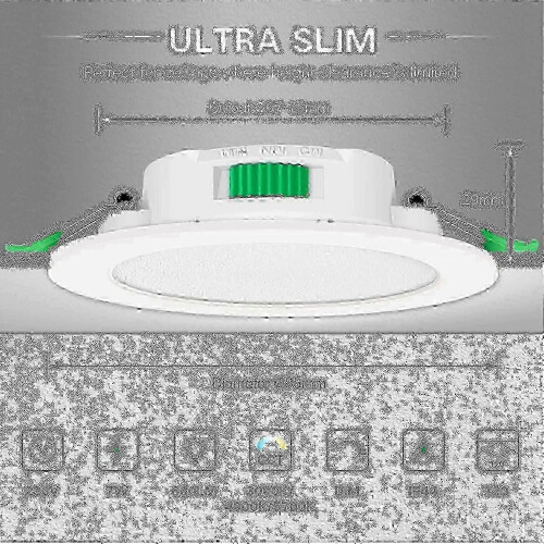 Plafonnier encastré extra-plat à LED blanches de 7 W (lot de 12) pour éclairage intérieur 1