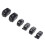 Cache-interrupteurs chromés pour Harley Sportster - 6 capuchons de commandes manuelles noirs 2