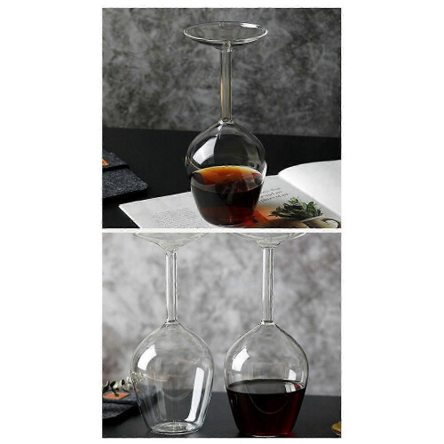 Bicchiere da vino a stelo lungo capovolto, bicchieri da vino con stelo originale 1