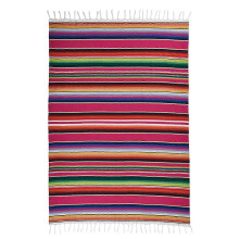 Nappe colorée style mexicaine 150x180cm, idéale pour les fêtes sur la plage.