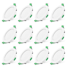 Lot de 12 spots encastrés LED de 7 W à faible consommation.