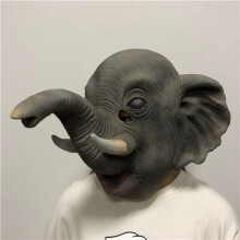 Copricapo di elefante, maschera in lattice animale