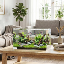 PawHut 43L Fish Tank with Protective Base Mat 50 x 30 x 30 cm