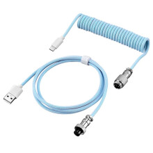 Mechanical Keyboard Adapter Coiled Cable TypeC Phone Charging Cord USB Keyboard Aviation Connector Wire for Desktop PC,A