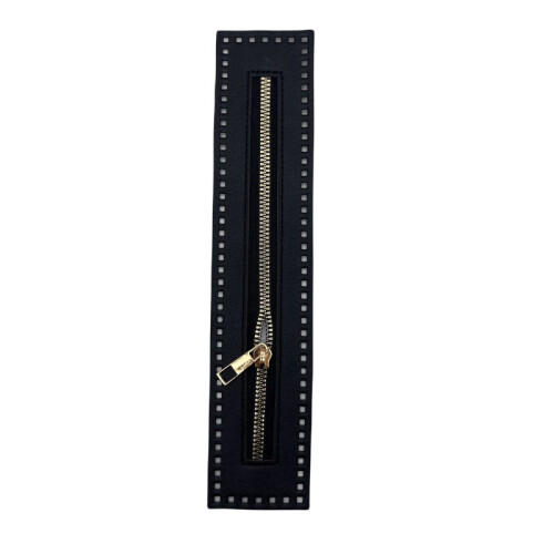 (black) 27cm Long Solid Leather Zipper for Handbag Crochet Bag Hardware Practical Sewing Accessory