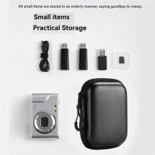 Pebbled Portable Hard Shell Digital Gadgets Storage Bag Earphone Charger Case Plug Data Cable U Disk Organizer A