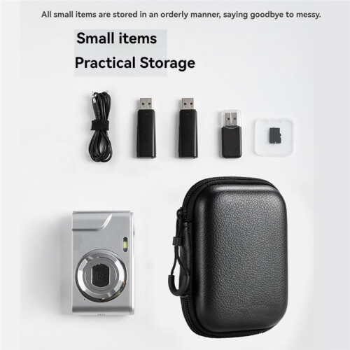 Pebbled Portable  Hard Shell Digital Gadgets Storage Bag Earphone Charger Case Plug Data Cable U Disk Organizer A