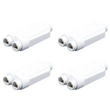 4X Ripetitore POE Impermeabile un 2 Porte IP66 10/100Mbps 1 un 2 Extender PoE con IEEE802.3Af/At 48V per Esterni per Telecamera  POE