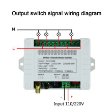 AC100-240V 4CH RF Wireless Remote Control  Receiver with 2000M Long Distance Remote Controller Suckers Antenna