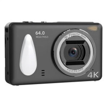 Câmeras Digitais HD 4K Câmera Compacta Tela IPS de 2,4 Polegadas Zoom 18X Antivibração Foco Automático Câmeras de Filmadora Pretas
