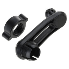 17mm Round Joint Extension Arm Female to Male Extender Rotating Rod for Car Air Outlet Vent Phone Stand Black