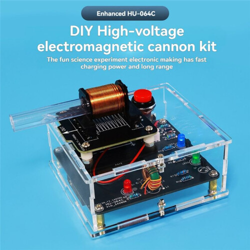 DC3V DIY Coil Boost Module Kit High-Voltage Electromagnetic Transmitter Converter for Welding Practice 2