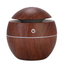 (Deep wood) USB Ultrasonic Cool Mist Sprayer Essential Oil Fragrance Mini Home Wood Grain Air Humidifier Electric Air Aroma Diffuser Purifie