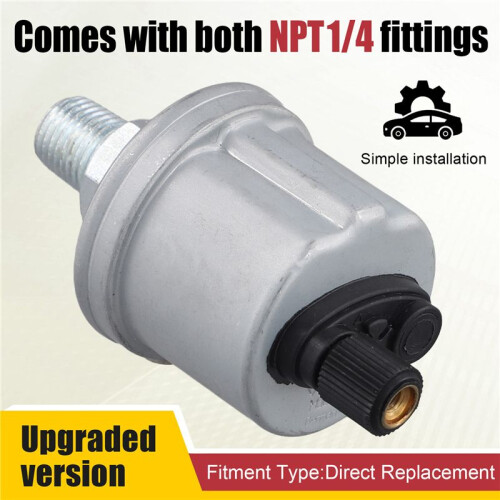 Motoronderdeel 0-10bar NPT1/4 Oliedruksensor voor Generator Auto Boot Oliedrukmeter Zender 2