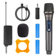 Drahtloses Mikrofon 2 Kanäle UHF Professionelles Handmikrofon für Party-Karaoke, Professionelle Kirchenshow (1 zu 1)